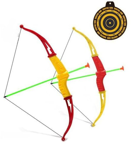YSAMAX Bow Arrow Set, Hours of Real Fun Archery Set For Kids For Hunting, Safe To Play Indoors And Outdoors, Durable Material With Smooth Edge, Random Colours