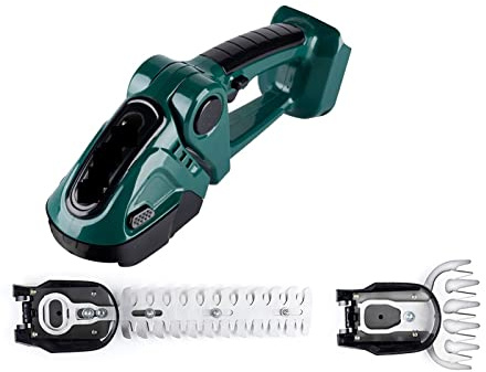 MEIVIYA Tagliabordi e molatrice Tagliasiepi Elettrico 2 in 1 Cordless Portatile ad Alta Potenza Rasaerba for Uso Domestico Potatore Ricaricabile Diserbo Attrezzi da Giardino(Green-No Battery)
