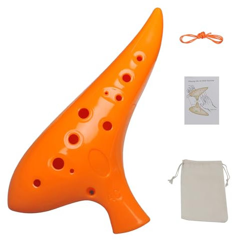 rayzm 12-Loch Alto C Okarina, 13-Ton C-Dur, Langlebige ABS-Kunststoff Okarina Blasinstrument mit Tasche für Anfänger