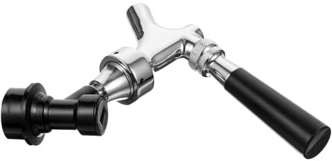 BEBEMOKO Keg Beer Faucet Pipe Stainless Steel Beer Tap Drink Dispenser Tap for Outdoor Homebrew