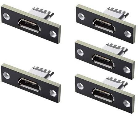 xiwai Micro-USB 5 broches femelle type B bricolage OEM prise connecteur panneau type montage avec carte PC USB 2.0 pinout 5 pcs/ensemble