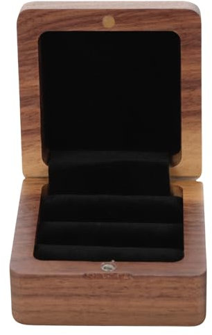 OATIPHO Magnetischer Organizer – Hochzeitsbox Aus Holz Aufbewahrung Für Verlobungen Perfekt Für Diamanten Ohrringe Halsketten Kompakt Und Tragbar Ideal Für Paare