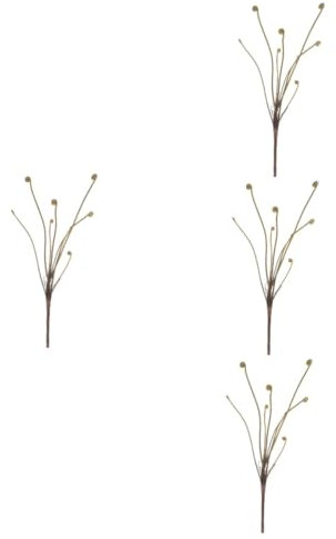 Ciieeo 4pcs 1 Faux Ferns Stems Artificial Green Plants Simulated Ferns Model for Home and Garden Decor