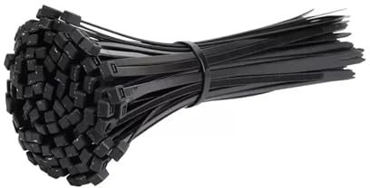 LYCCS Collier de Serrage en Nylon et Plastique autobloquant, Anneau de Fixation Noir, Grand Collier de Serrage, Sangle à Fermeture éclair(5x200mm)