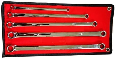 WAFOHSR Juego De Llaves Inglesas Juego De Llaves De Caja Extralargas, Combinación Métrica, Llave De Aviación, Kit De Llave De Trinquete, Menor Esfuerzo, Métricas De 8 A 19 Mm Amplia AplicacióN