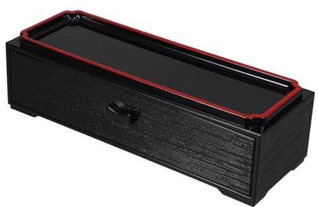 Cabilock Caja De Palillos Vetas De Madera Negra Estilo Japonés para Guardar Cubiertos De Forma Organizada Cocina o Viaje