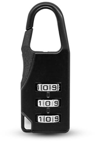 Candado de seguridad de combinación pequeña con código de contraseña de 3 dígitos, reajustable para mochila escolar, maletas, seguridad