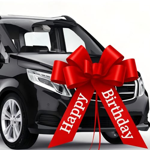 Avagiaforu Lazo Grande para Coche, Lazo Gigante para Regalo Coche Happy Birthday, Lazo Regalo Grande, Lazo de Coche XXL 76cm, Lazo de Regalo para Bicicleta, Navidad, Nuevo Hogar, Boda
