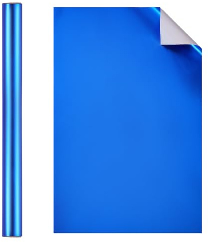 Sparkeads 3M Geschenkpapier, Seidenpapier, matt, metallisches Geschenkpapier für Party, Hochzeit, Geburtstag, Abschlussfeier, Geschenkverpackung, Dekoration, Blau