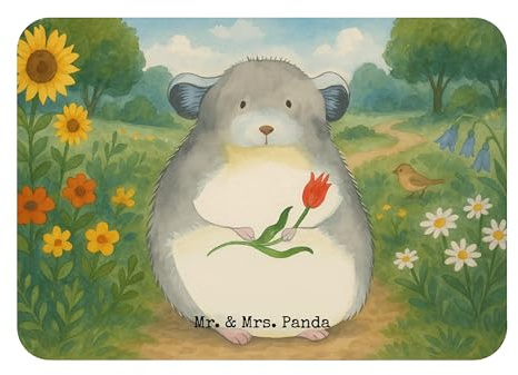Mr. & Mrs. Panda magnet Chinchilla Blume Design - Geschenk, Liebeskummer, haftmagnet, Chinchillas, zettelhalter, Lustige Sprüche, whiteboardmagnet, Notizhalter, Chaos, Kühlschrankmagnet, Glücklichsein