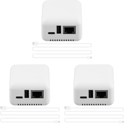 Glayent 3X P330 Mini Print Server Connessione Via USB 2.0 Stampa Facile, Mini NP330 Cloud Printing Print Server
