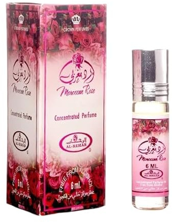 Moroccan Rose – 6ml Concentrated Perfume Oil Roll-On Fragrance Rich Floral & Exotic Notes Travel-Friendly Attar Rose Scent for Women & Men Perfect for Daily Wear
