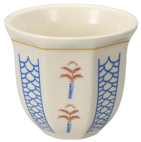 QUARKZMAN Taza De Café Árabe, Tazas De Cerámica De 8.5 Onzas Para Té Espresso Café Con Leche Capuchino Leche Regalos Para Oficina Hogar Fiesta (Blanco/Azul, Estilo J)