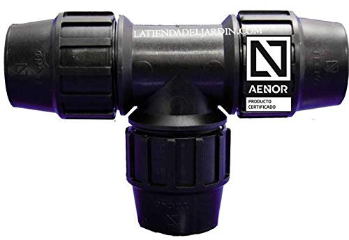 Suinga Te uguale PE 32mm | Certificato AENOR | Idraulica, irrigazione e lavori | Accessorio per tubo in polietilene nero