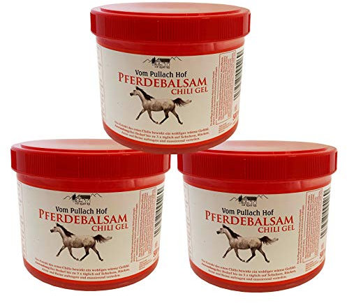 Iloda® 6x 500ml Pferdebalsam Chili Gel vom Pullach Hof, Pferdesalbe Pferdegel, Wärmegel, Wärmesalbe, Pferdesalbe mit wärmenden Gefühl