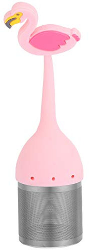 Cabilock Edelstahl Teesieb Silikon Teefilter Flamingo Teeei für Losen Tee Tasse Kanne Thermoskanne Isolierkanne Tee Siebeinsatz Kräutersieb Gewürzsieb Gewürzei Gewürzfilter