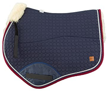 Rohn Lammfell Schabracke Kastell, Satteldecke für Pferde, Marineblau, Vielseitigkeit(VS)