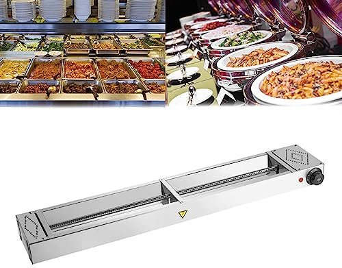 Lampe Chauffante pour Aliments Lampe Chauffe-Plats Suspendue en Acier Inoxydable avec Bouton de Réglage de la Température, équipement de Cuisine D'hôtel, Idéal pour un Usage Commercial et Domesti