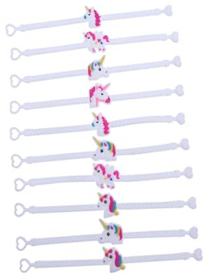 ibasenice 10 Stück Silikonarmbänder Hochelastisch Partygeschenke für Geburtstage Jungen und Mädchen Jungen Mädchen Erwachsene Nicht Aus Stoff für Weihnachten Neujahr Karneval