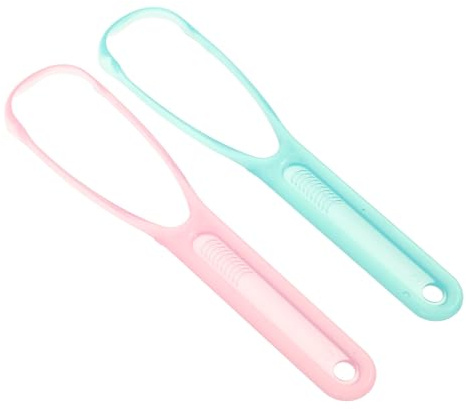 OHPHCALL 2pezzi Raschietto Per Lingua Spazzolino Per Pulizia Della Lingua Che Aiuta a Contrastare Il Cattivo Odore e Mantenere La Salute Orale Strumento Per Igiene Orale Per Ragazzo Ragazza