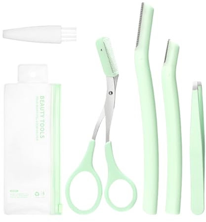 Proypiax Augenbrauen-Trimmset, Augenbrauen-Pflegeset, Augenbrauentrimmer, Scherenkamm, Augenbrauen-Set für Männer und Frauen, Augenbrauenschneider für Frauen, Entfernung eingewachsener Gesichtshaare,