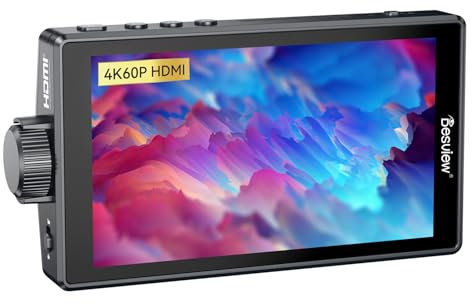 Desview A5 Kamera Field Monitor Touchscreen 5,5 Zoll, Camera Monitor Full HD 1920x1080 IPS mit 4K HDMI 2.0 Loop In/Out, 3D LUT Video Peaking Focus Assist für DSLR