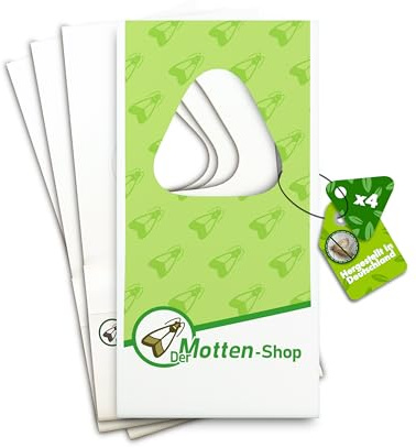Der Motten-Shop® Schlupfwespen – 4 Karten in 1 Lieferung zur Nachbehandlung | Gegen Lebensmittelmotten & Kleidermotten | Biologische & giftfreie Mottenbekämpfung | Nachhaltig & umweltfreundlich