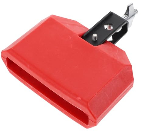 Rote 6-zoll Kuhglocke aus Pvc als Schlagzeug Zubehör | Glatte Oberfläche, Verschleißfest, Kleines Percussion Teil, Passend für Satz und Proben