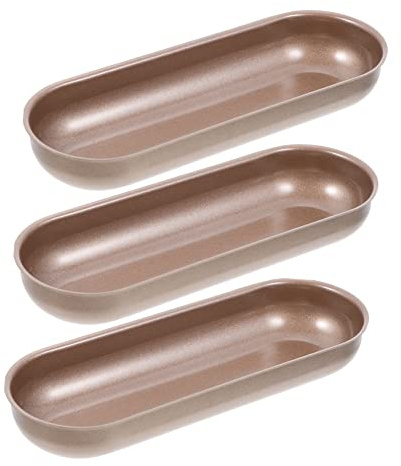TIDTALEO Molde Para Hornear Antiadherente 3 Piezas, Pan Largo, Apto Para Horno, Refrigerador y Congelador, Bandeja Para Tostar y Hornear