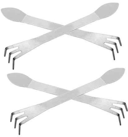 Luxshiny Set 4 Pezzi Mini Rastrelli Manuali in Acciaio Inox Per Giardinaggio, Attrezzi Da Bonsai e Orto Per Spazi Ristretti, Strumenti Multifunzionali Leggere Per Armaiolo e Dissodare Terreno