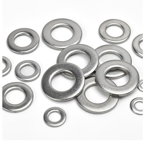 Rondella piatta larga e larga in acciaio inossidabile 304, di grandi dimensioni, con guarnizione semplice, rondella di regolazione in metallo Meson, distanziale M1.6-M42(M8x16x1.5 (30pcs))
