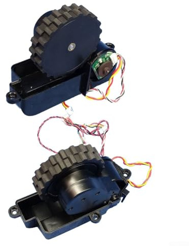 Robot aspirapolvere sinistro destro ruota di ricambio per WYZE WVCR200S, modello autosvuotante set di ruote principali in plastica facile installazione per una migliore efficienza di pulizia