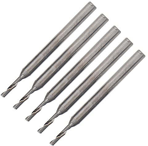 CHICIRIS 5pcs Wolfram -stahl -endmühlenschneider Máquina de Grabado CNC de para Aviones, Escalones y Ranuras