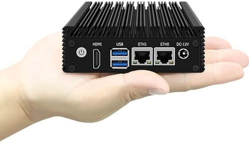 UDPTCP Doble Puerto LAN, Mini PC sin ventilador Celeron N3050, sin RAM, sin SSD (mSATA) | Mini dispositivo cortafuegos, mini computadora de escritorio, router suave, HDMI1.4, USB 3.0