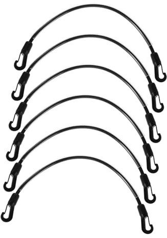 FIXOSHEE 6 Stück 6 Stück Elastische Beinschlaufen mit Doppelmetallclips für Pferdedecken Dehnbare Ersatzriemen 56cm lang Robustes Elastikmaterial Geeignet für Winterbedarf und Pferdezubehör