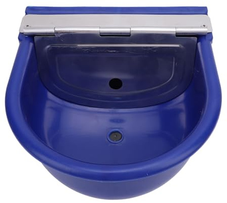 Sorandy Cuenco Automático de Agua Potable para Animales, Abrevadero de Acero Inoxidable para Ganado, Caballo, Vaca, Cabra, Ideal para Granja y Rancho (Azul Oscuro)
