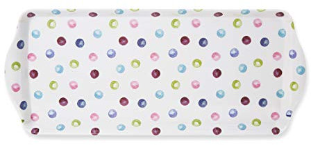 Cooksmart Petit Plateau de Service de Conception Britannique | Plateau de dîner pour de Multiples utilisations dans la Maison | Plateaux pour Servir des Aliments ou des Boissons – Pois à Pois