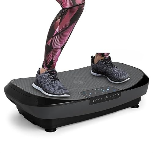 Klarfit Vibe 4DX Pro Plataforma vibratoria, Gris Negro