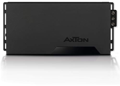 AXTON A401: Kraftfull 4-kanals förstärkare för bil, 4 x 100 watt, klass D digital slutsteg med ingångar i hög nivå, lämplig för fordon med automatisk start/stopp