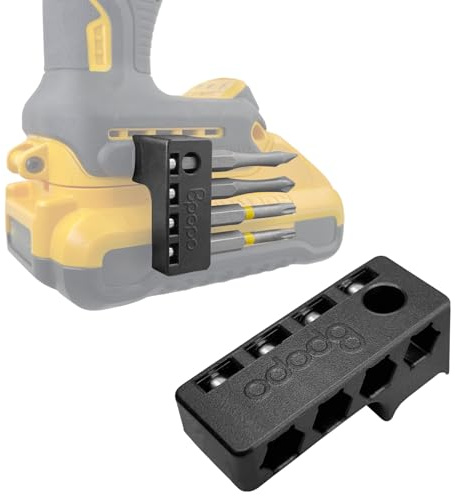 Magnetic Holder 1/4 Compatible with Dewalt Drills, Right Hand Screw Mount, Powerful Organizer for 4 Bits