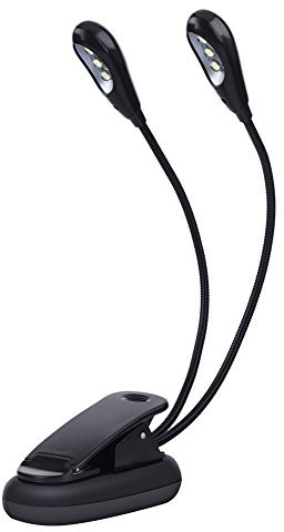 VGEBY Notenständerleuchte, wiederaufladbare LED-Klavierlampe mit Clip, Violin-Leselampe mit flexiblem Hals für Musiker (6 Leuchten)