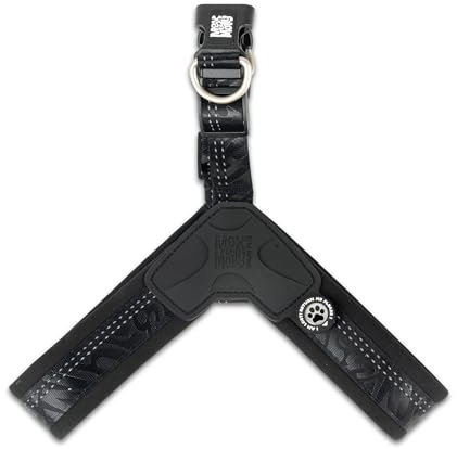 Max & Molly Q-Fit Hundegeschirr Mittelgrosse Hunde mit Gotcha! Smart ID Sicherheitsanhänger, Matrix 2.0 Schwarz/M, Geschirr Hund Gepolstert & Reflektierend - Komfort für deinen treuen Begleiter