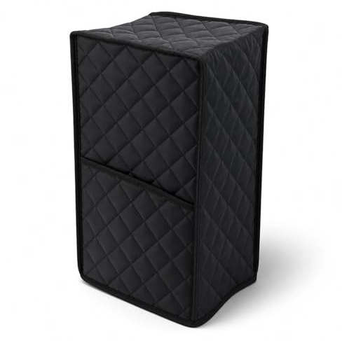 Kitchen Blender Dust Cover, with Accessory Pocket | Quilted Fabric Blender Appliance Protector Cover, Dust and Dirt Prevention, Food Processor Cover, Black