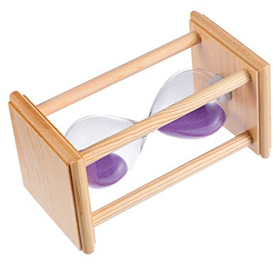 CIYODO Clessidra in Trasparente Cornice in Legno Timer Da 15 Minuti Piccola E Leggera Per Ristoranti E Usi Domestici