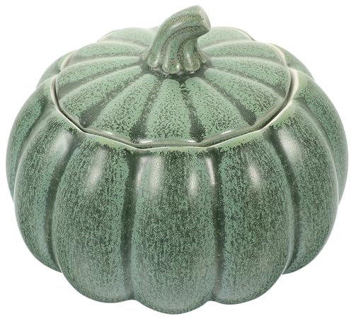 SHOWERORO Ciotola Porcellana Forma Di Zucca Coperchio Contenitore Versatile Per Zuppe Dessert e Stoccaggio Decorazione Per La Tavola Autunnale Idea Per Casa e Compleanni