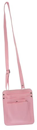 Mipcase Florist Tool Waist Pouch with Pruning Shears Holder, Adjustable Server Waist Bag for Flower Arranging and Gardening, Pink Crossbody Organizer for Hairdressing and Barber Tools