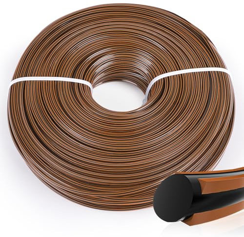 SWAWIS Trimmertråd 2,4 mm 100 m professionell grästrimmer tråd nylon trimmer tråd gräsklippare, 4 kanter brun