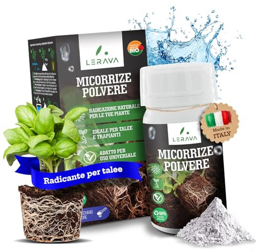 LERAVA Mycorhize en Poudre (50 g) - champignons mycorhiziens naturels - favorise l’enracinement des boutures et orchidées - engrais bio soluble pour plantes intérieur extérieur et jardin