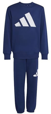 adidas Unisex - Bambini e ragazzi ESSENTIALS FLEECE JOGGER, dark blue/white, 9-10 Years