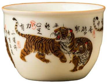 Taza de té de cerámica antigua china de 120 ml, juego de té de kung fu para trabajo en casa, potente